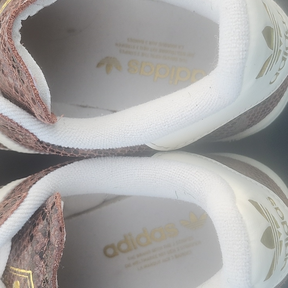 Adidas Superstar II Athletic Shoe Size 6 EUC Brown/Cream/Alumina Brown Snakeskin - Picture 7 of 16